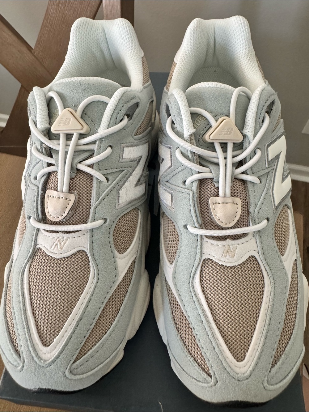 New Balance Light Gray & Taupe Lace-Toggle Sneakers